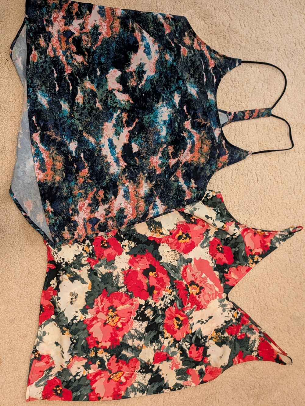 H&M Women's Floral and Abstract Print Camisole Tops - Red, Pink, Blue, Green